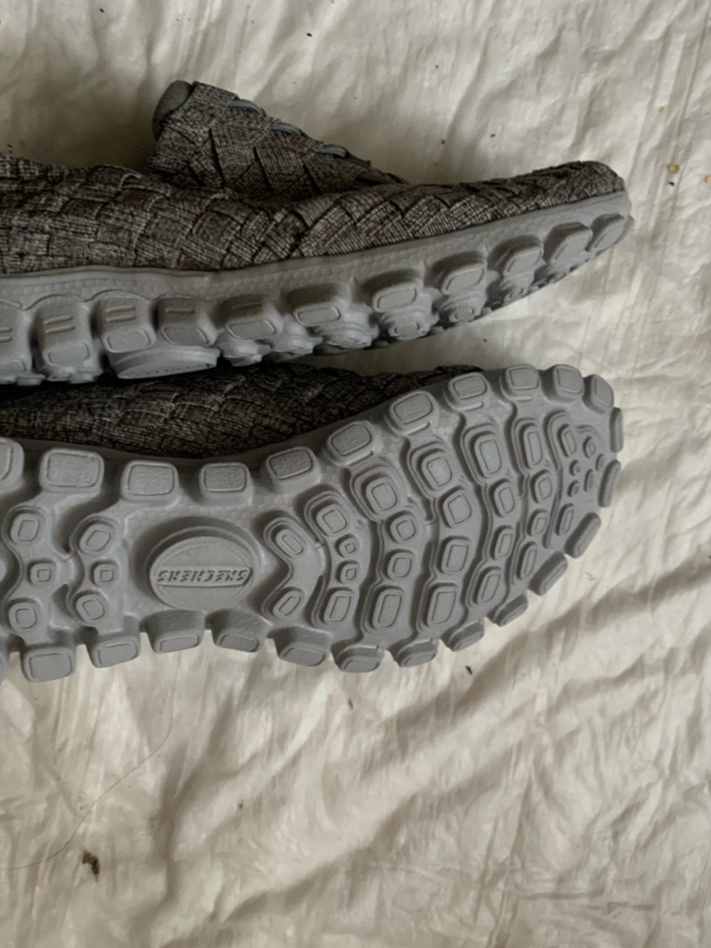 Skechers woman Gray Woven Slip-On Comfort Shoes - Picture 2 of 2